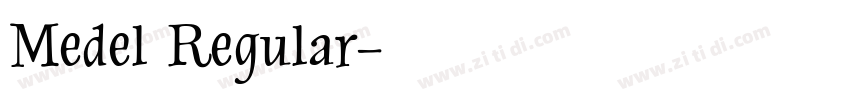 Medel Regular字体转换
